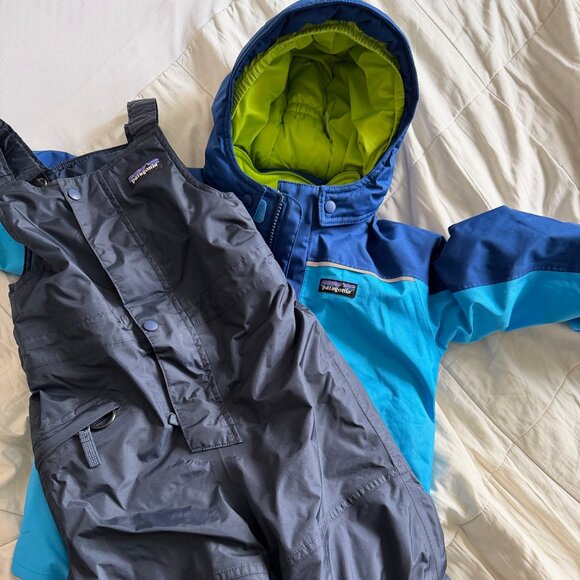 Patagonia Toddler 5T Boy/Girl Winter Snow Gear Bundle Jacket + Snow Bibs - Picture 1 of 15
